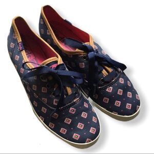 Keds Geometric Navy & Pink Diamonds size 7 Sneaker